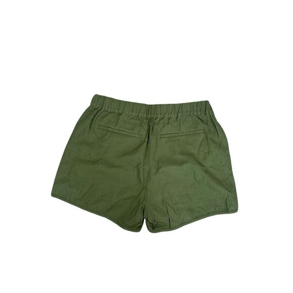 Madewell Burch Leaf Pull On Short Women XS Green Elastic Waist High Rise Pockets - Picture 2 of 9